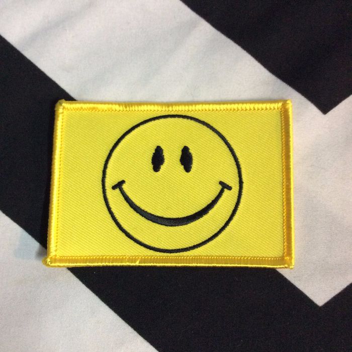 BW Patch- Smile Smiley Face Rectangle Patch PM-502 1