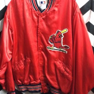 MLB St Louis Cardinals Satin Button up Jacket 1