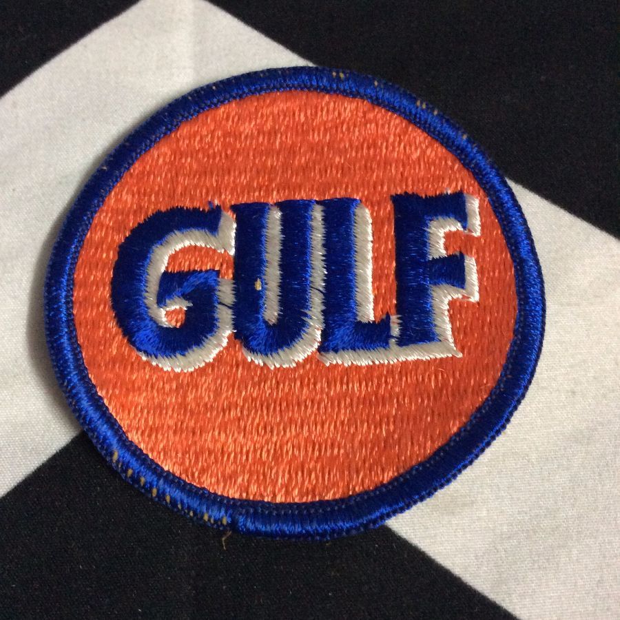 Bw Embroidered Patch – Gulf Oil Logo – Round Patch | Boardwalk Vintage