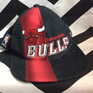 SIGNED CHICAGO BULLS CAP EMBROIDERY RED BLACK 1