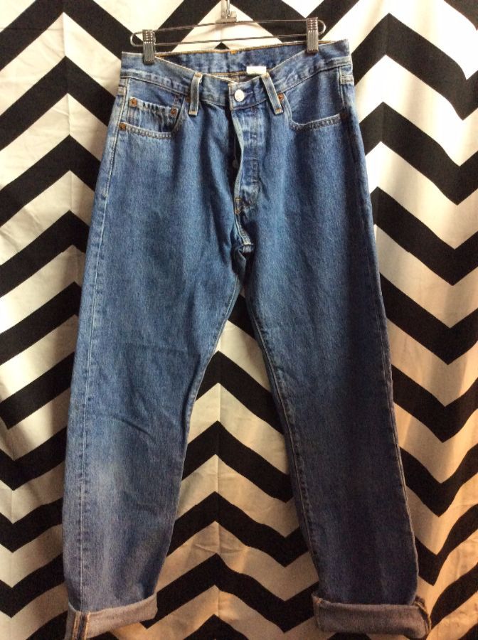 Classic Levis Denim Jeans – 501 – Button Fly – Straight Leg | Boardwalk ...