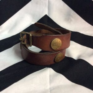 Leather Hat band with Mexican Medallions 1