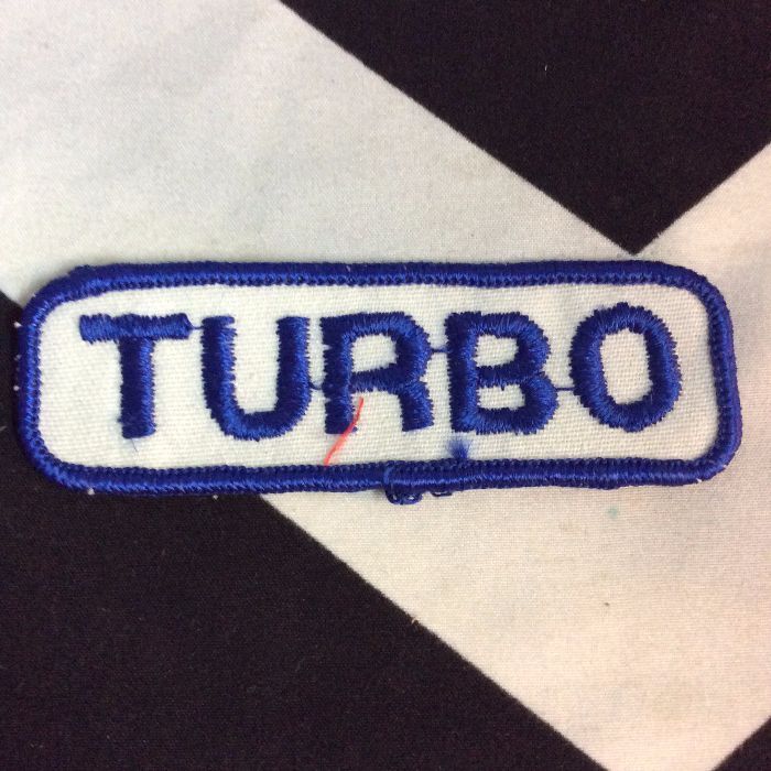 PATCH BLUE TURBO TEXT *deadstock 1