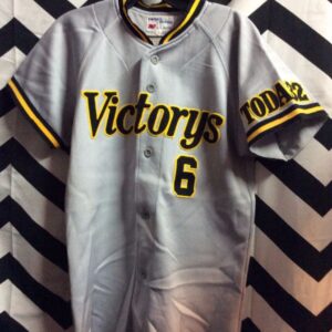 Photo detail:VINTAGE HATTORI JAPANESE BASEBALL JERSEY - VICTORYS - #6 - STRIPE TRIM ON NECK