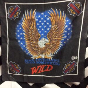 Photo detail:HARLEY DAVIDSON BANDANA/SCARF – HARLEY EAGLE DESIGN – SINK YOUR CLAWS INTO SOMETHING WILD