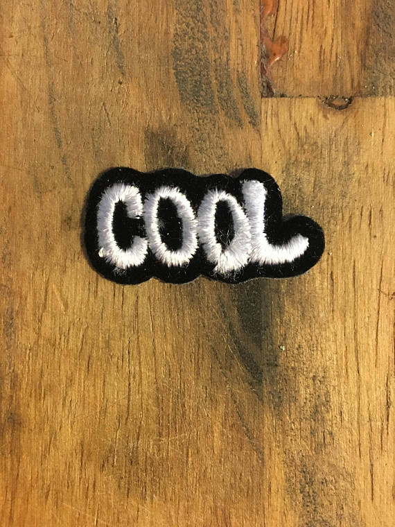 PATCH- COOL Lettering *80s stock (Blk/White) 0