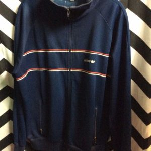 RETRO ADIDAS TRACK JACKET FRONT STRIPE as-is 1