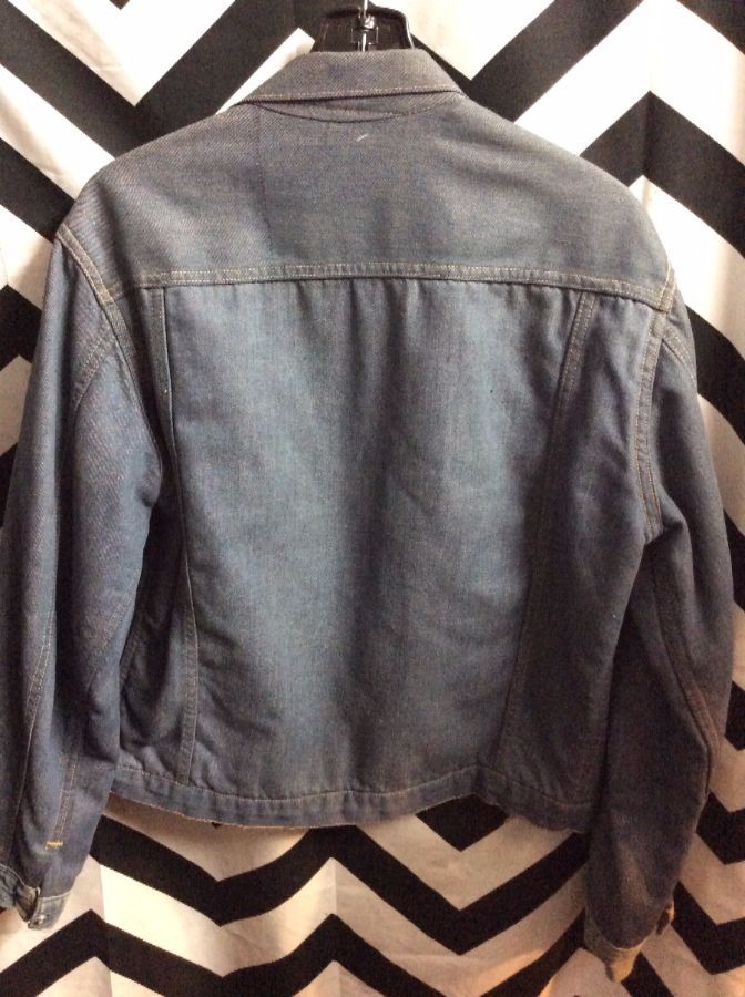 1960’s Denim Jacket Quilted Lining Snap Buttons | Boardwalk Vintage