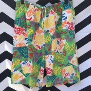 1980S-90S FUNKY PRINTED COTTON SHORTS 1
