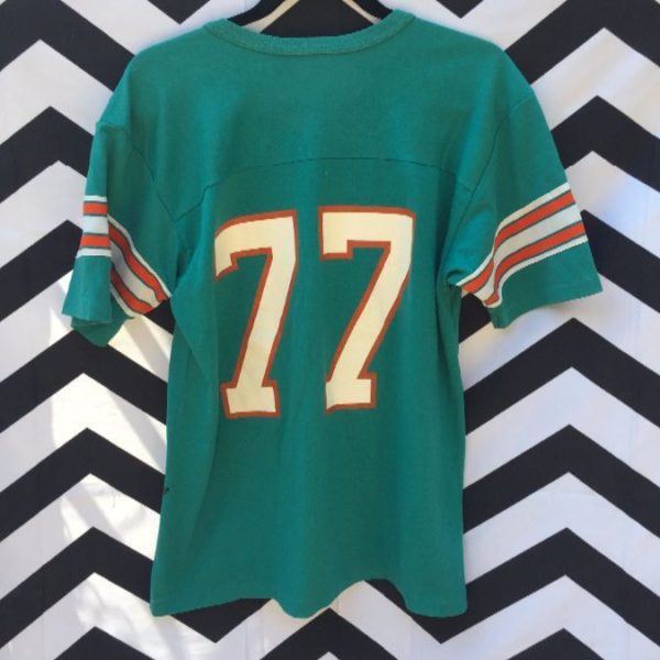 80s Blank Miami Dolphins Rawlings NFL Football Jersey T-shirt 
