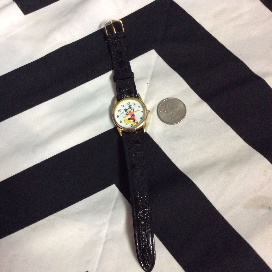 MICKEY MOUSE WATCH PATENT LEATHER BAND 2
