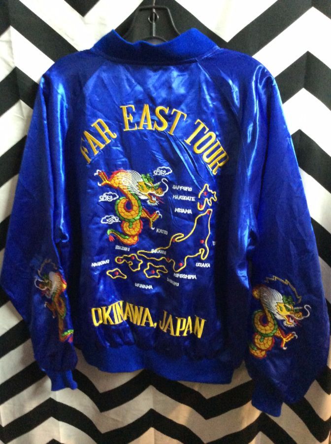 Far East Tour Souvenir Bomber Jacket Thin Satin Zip-up W