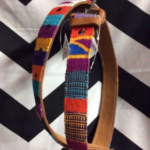 LEATHER & WOVEN MEXICAN BELT 1
