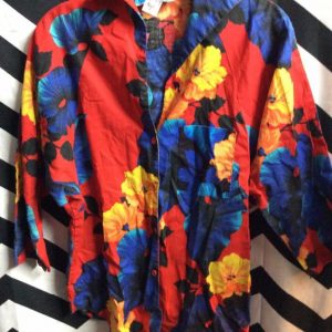 LS HAWAIIAN FLORAL COTTON TOP as-is 1