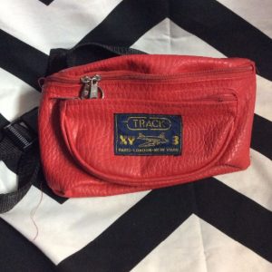Red Leather Fanny Pack 1