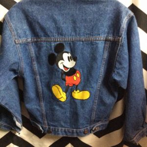 Denim Jacket with Mickey Mouse embroidered back 1