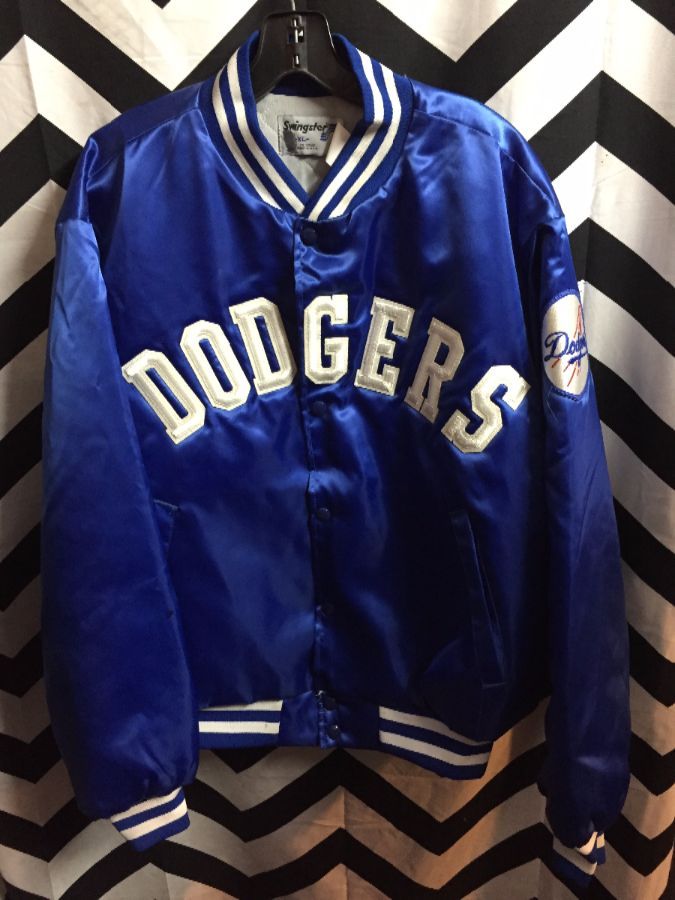 Mlb Los Angeles Dodgers Satin Button-up Jacket | Boardwalk Vintage