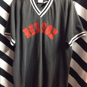 Vintage Boston Red Sox T-shirt #12 Mens Large Ringer Tee 1980s Made in USA 50/50 1