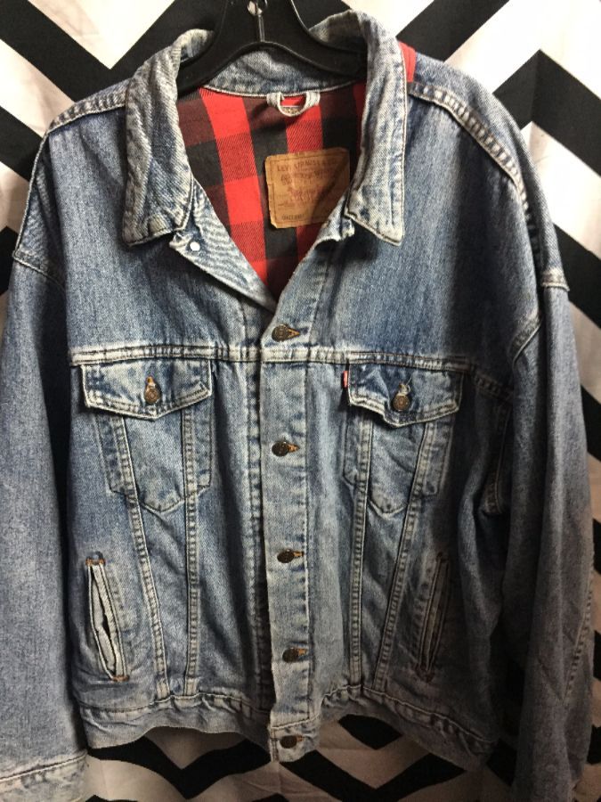 lined levi's denim jacket