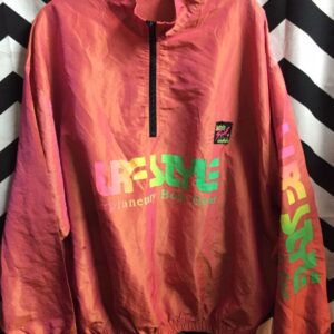 Photo detail:IRIDESCENT COLOR 1/3 ZIP-UP SURF STYLE WINDBREAKER