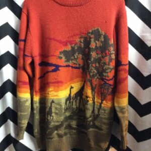 Photo detail:PULLOVER KNIT SWEATER AFRICAN SAVANNA