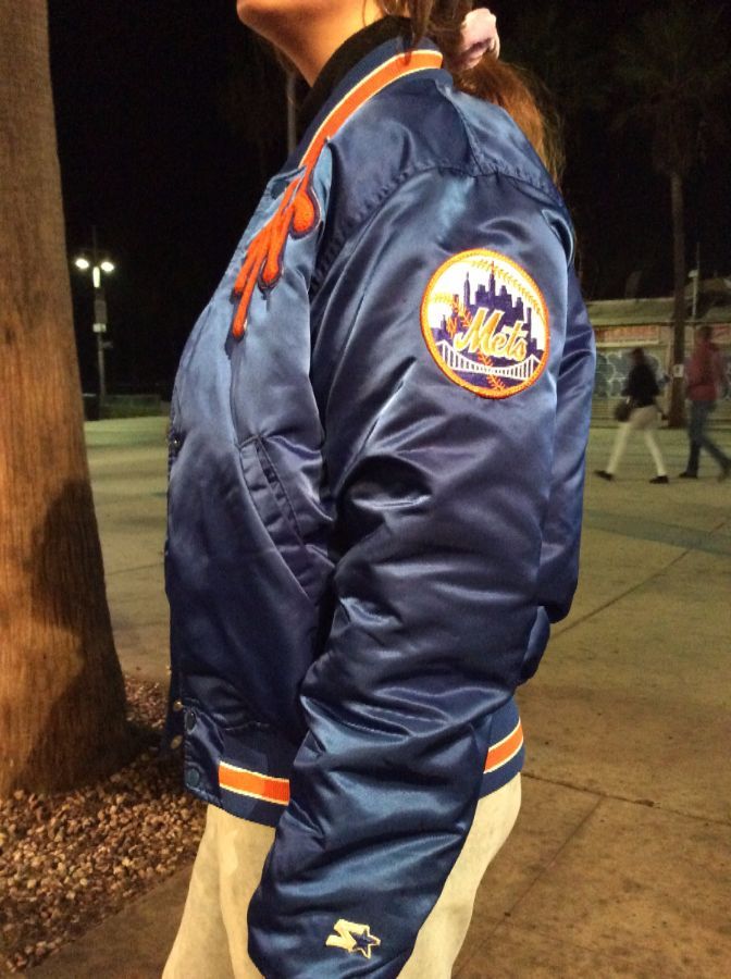 New York Mets Vintage 80s Starter All Over Sweater Jacket Mlb Baseball