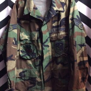 Photo detail:MILITARY ISSUED CAMO JACKET US AIR FORCE W/PATCHES