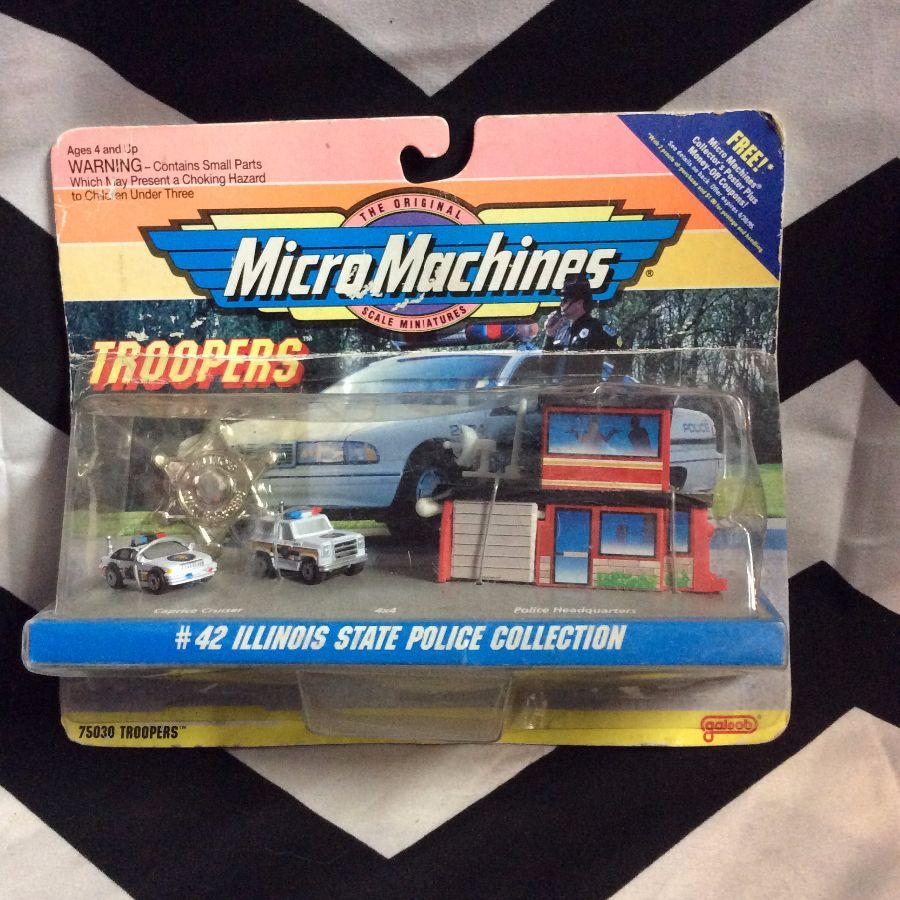 MICRO MACHINES TOY TWO POLICE CARS (STILL IN CASE)- AS IS 1