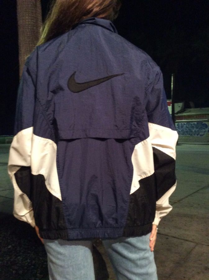 nike jacket with logo on back
