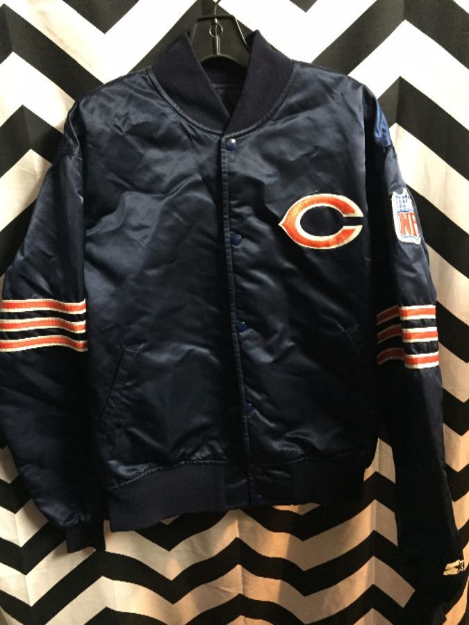 Nfl Chicago Bears Satin Button-up Jacket | Boardwalk Vintage
