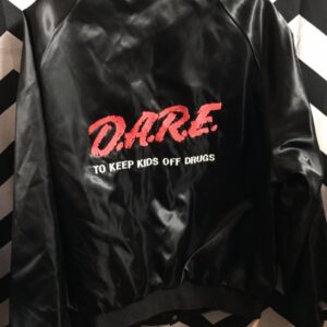 Photo detail:D.A.R.E. SATIN JACKET W/EMBROIDERED BACK DESIGN