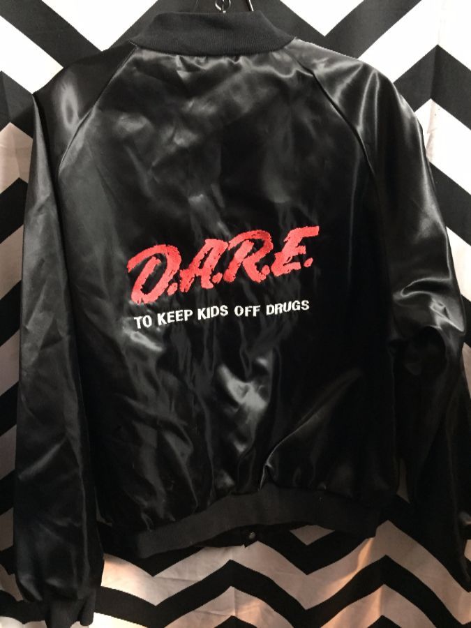DARE embroidered Satin Button up jacket 2