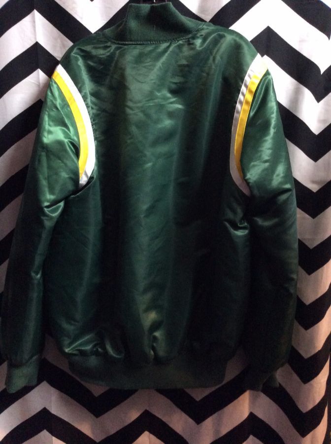 Starter University Of Oregon UO Ducks Satin Vintage Jacket Green