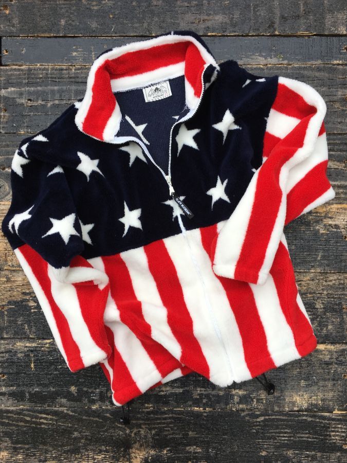 Fleece America – American Flag Zipup Fleece jacket 1