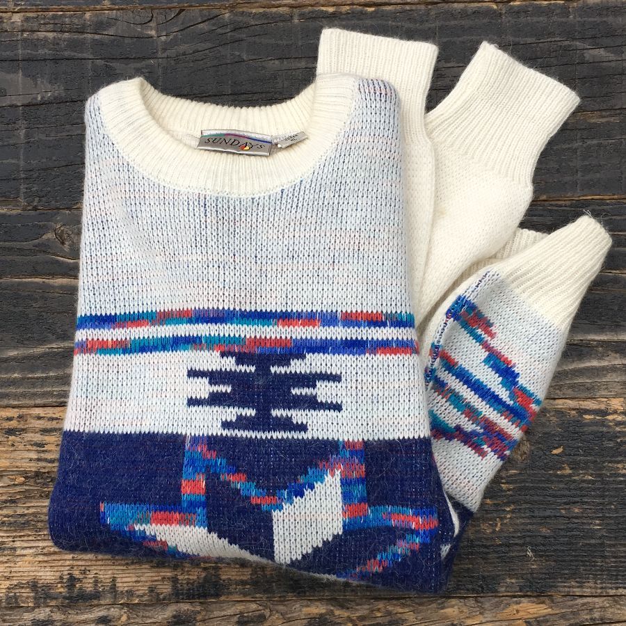 Navajo pattern Pullover knit sweater 1
