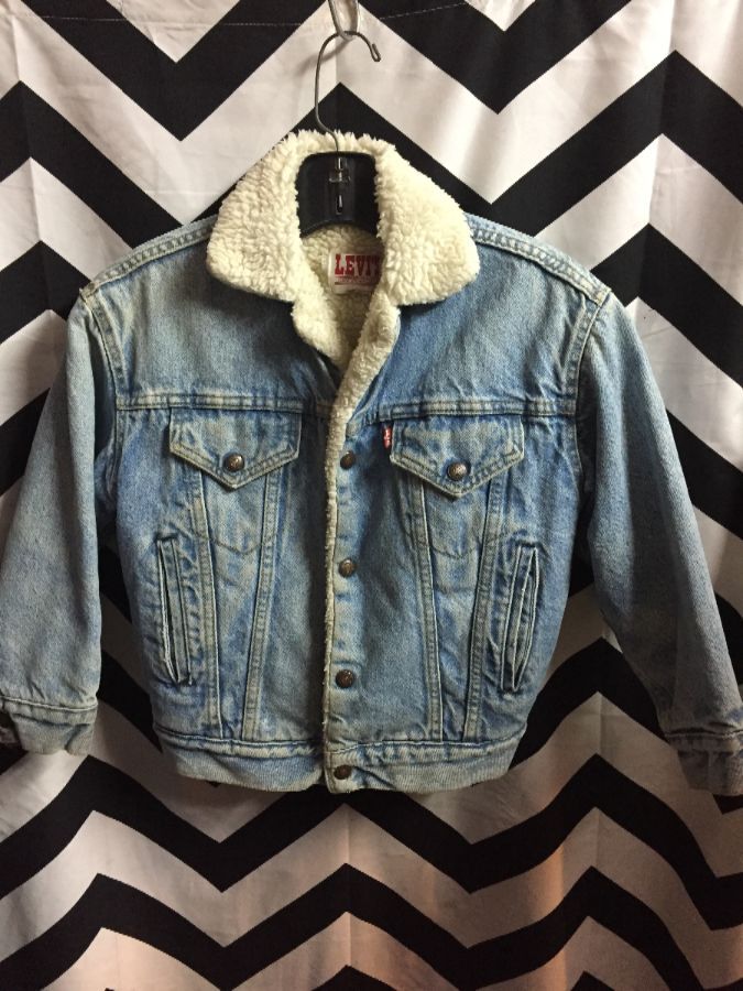 SMALL LEVIS SHERPA LINED DENIM JACKET 1