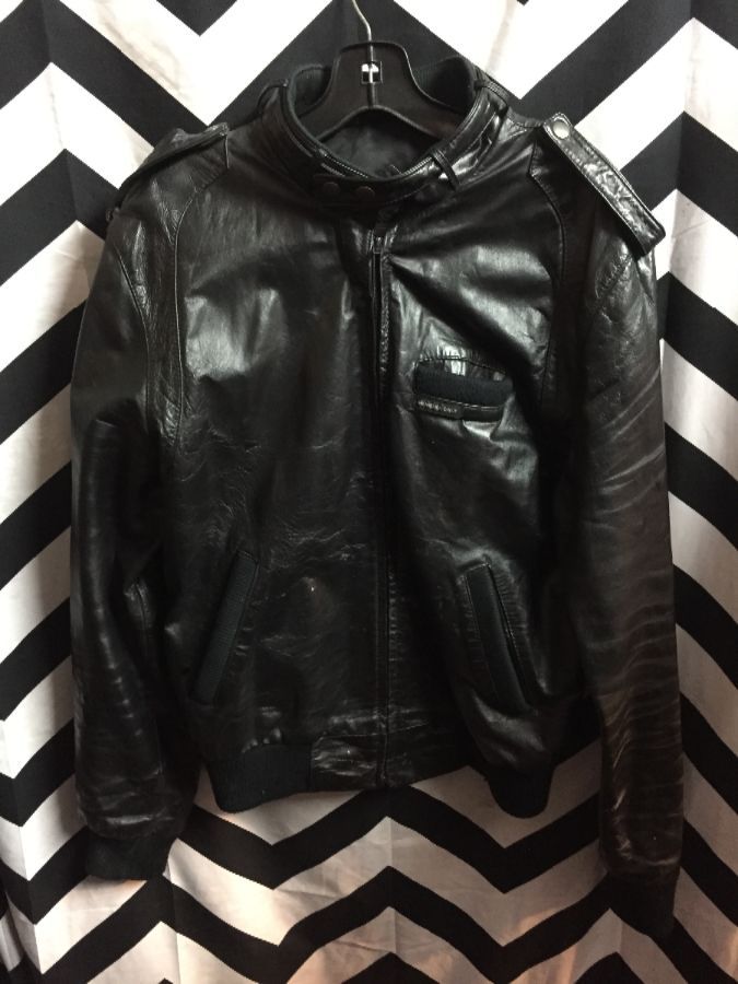 Leather Members Only jacket as-is 1