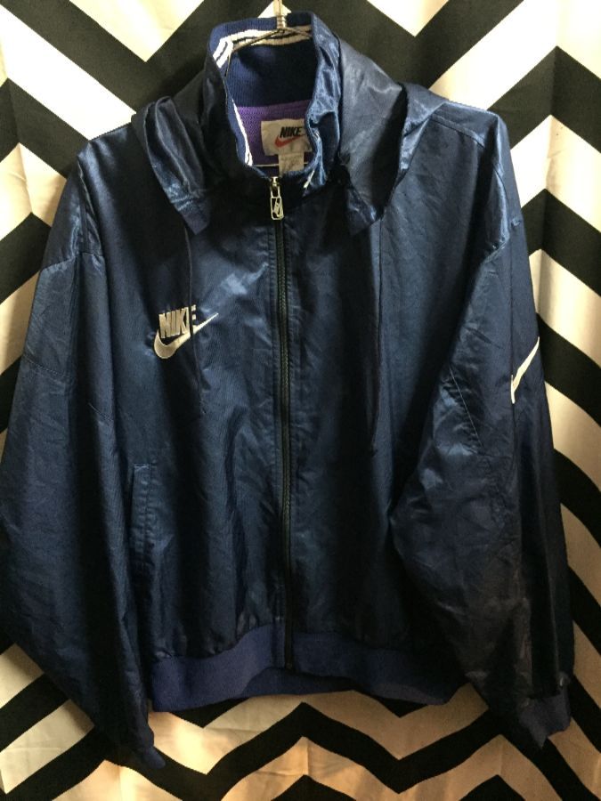 Rare Japanese Nike Zipup jacket w/ removable hood and purple thermal lining 1