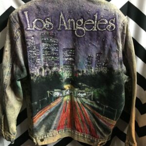 Photo detail:TONY ALAMO LOS ANGELES AIRBRUSHED & EMBELLISHED DENIM JACKET