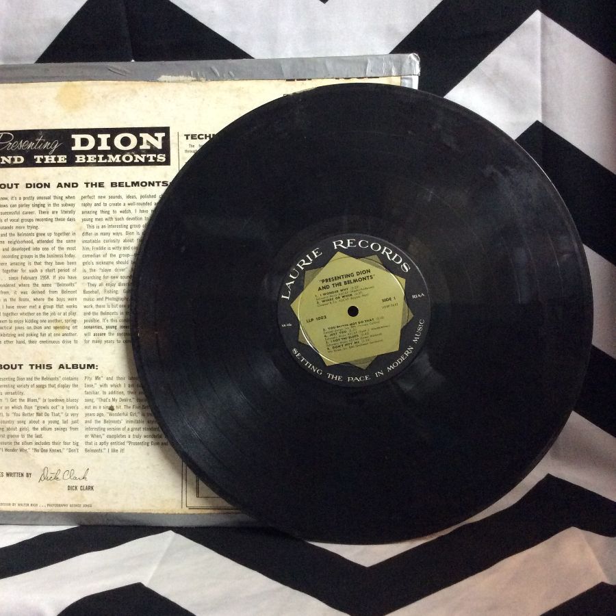 Vinyl Record Presenting Dion And The Belmonts Boardwalk Vintage