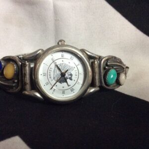 Photo detail:SOUTHWEST TRADITIONS WATCH STERLING SILVER & STONES