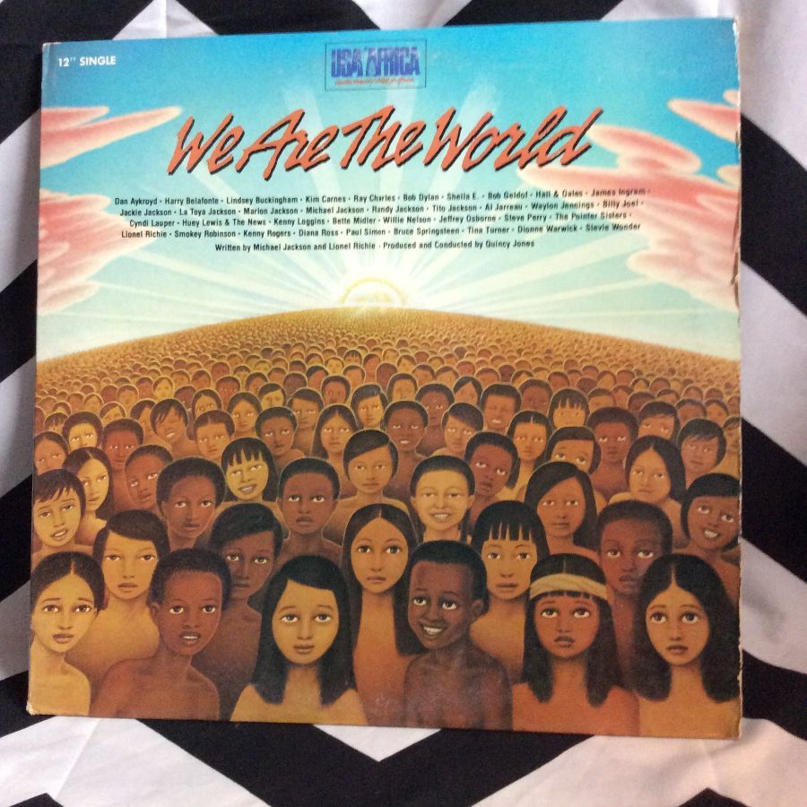 VINYL USA AFRICA - WE ARE THE WORLD SINGLE 1