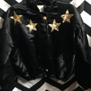 Photo detail:SATIN BOMBER JACKET W/SEQUIN STARS