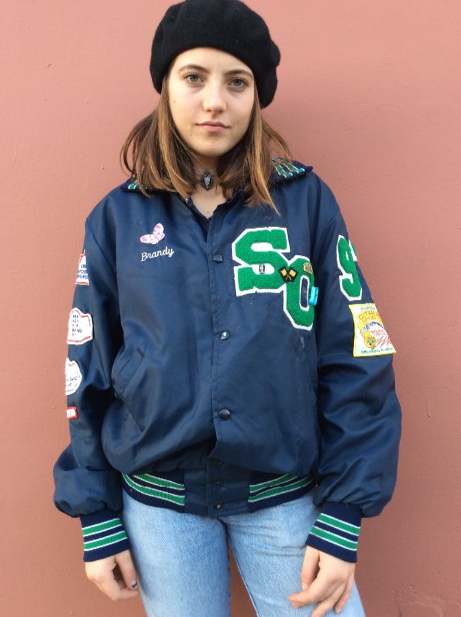 Retro Baseball Style Jacket, Button-up, Color Guard, Covered W/band ...