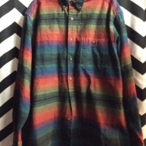 Photo detail:STRIPED MULTICOLORED FLANNEL SHIRT W/ONE POCKET