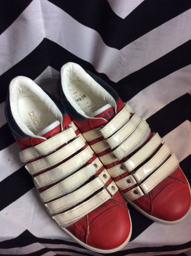 DSQUARED PATENT LEATHER VELCRO STRAP SHOES 1