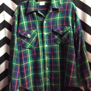 Photo detail:FLANNEL SHIRT SOFT COTTON W/PLAID DESIGN