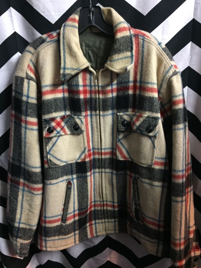 flannel zip jacket