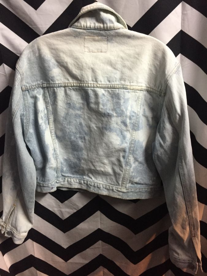 Cropped Denim Jacket W/ Colored Rhinestones | Boardwalk Vintage