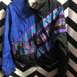 Photo detail:WINDBREAKER W/80’S AIRBRUSH STYLE PRINT & COLOR BLOCK DESIGN